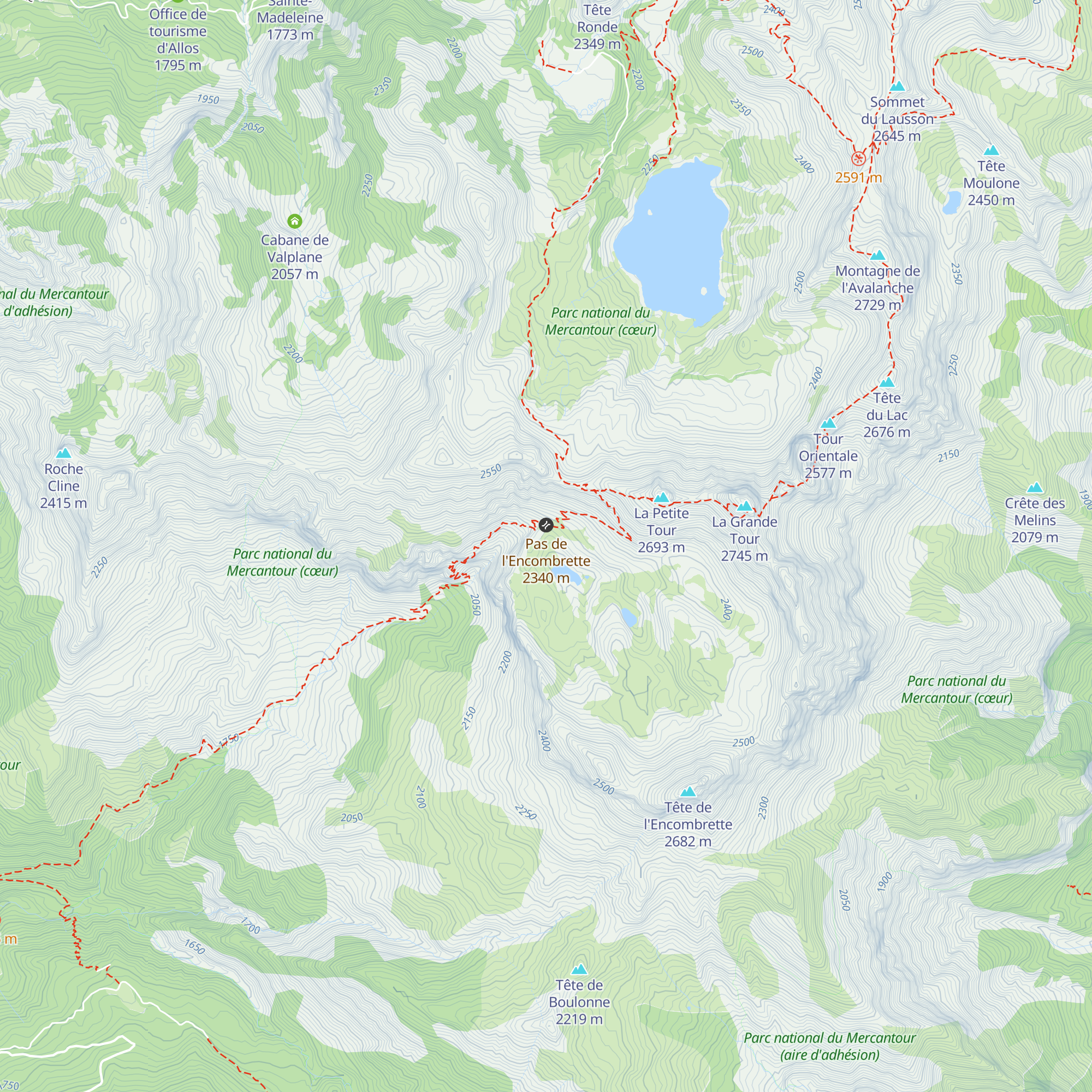 Cabane Pastorale de l'Encombrette map