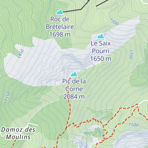 Map of Pic de la Corne
