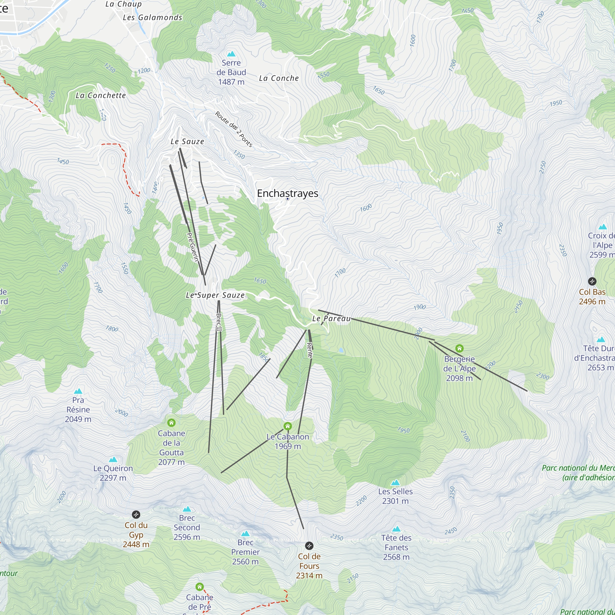 Centre Equestre du Super Sauze map
