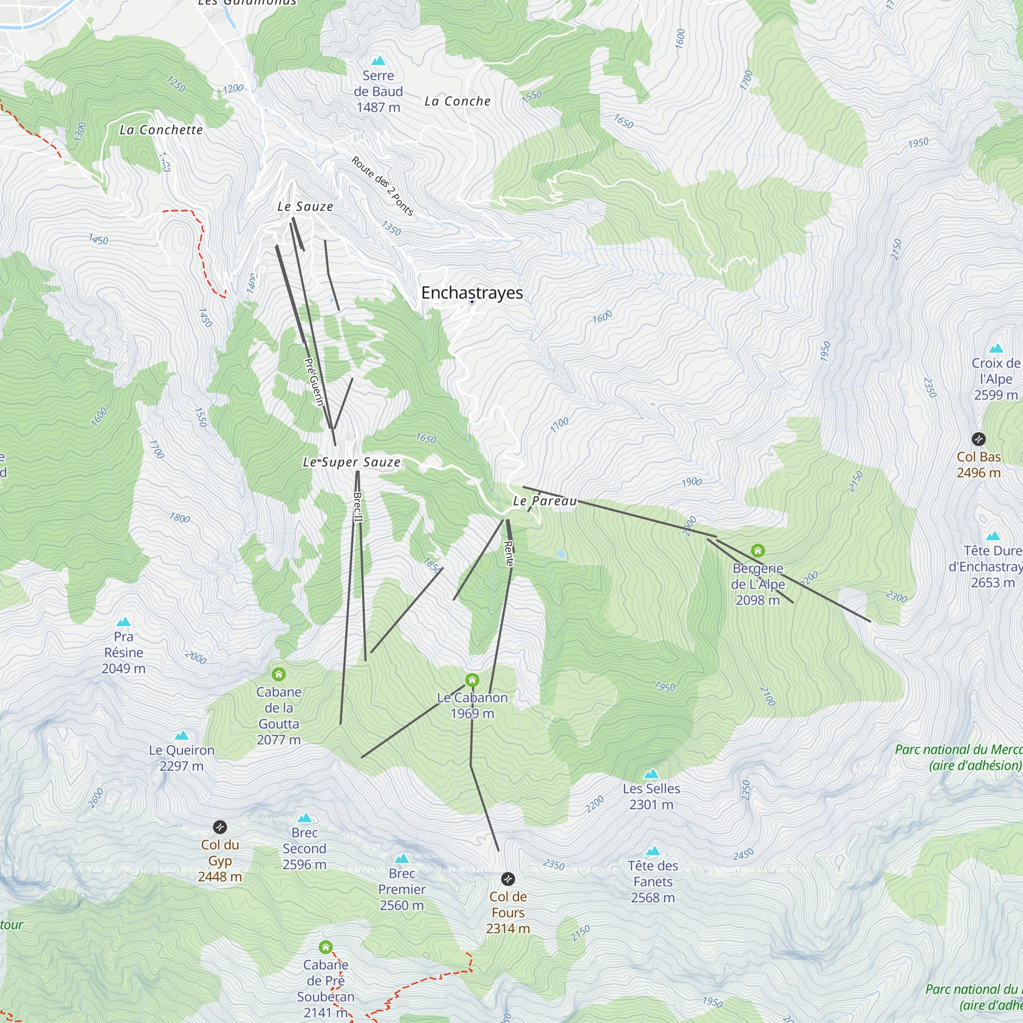 Les Deux Mazots map
