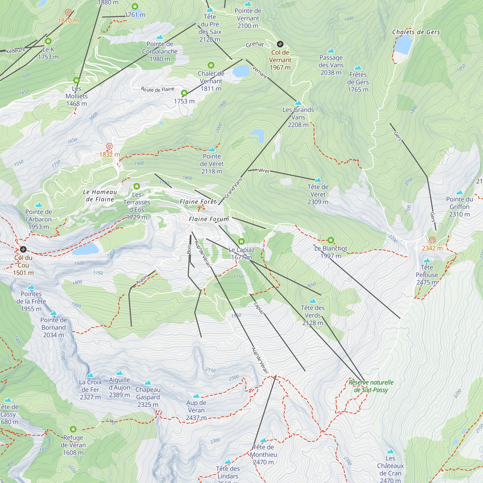 Le Lapiaz map