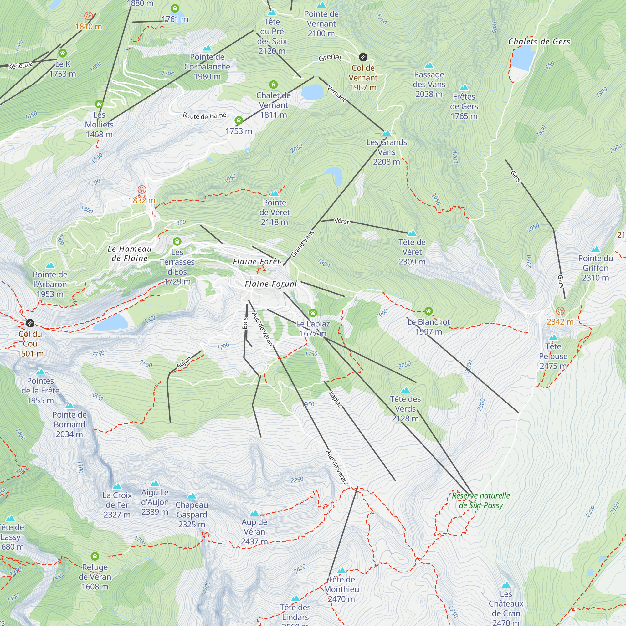 Le Lapiaz map