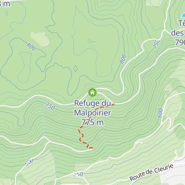 Map of Refuge du Malpoirier