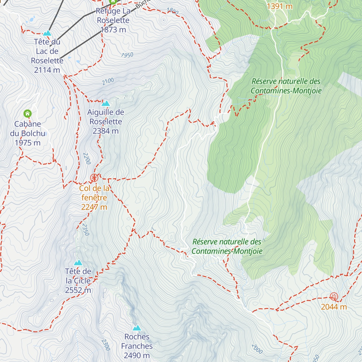 Refuge des prés map