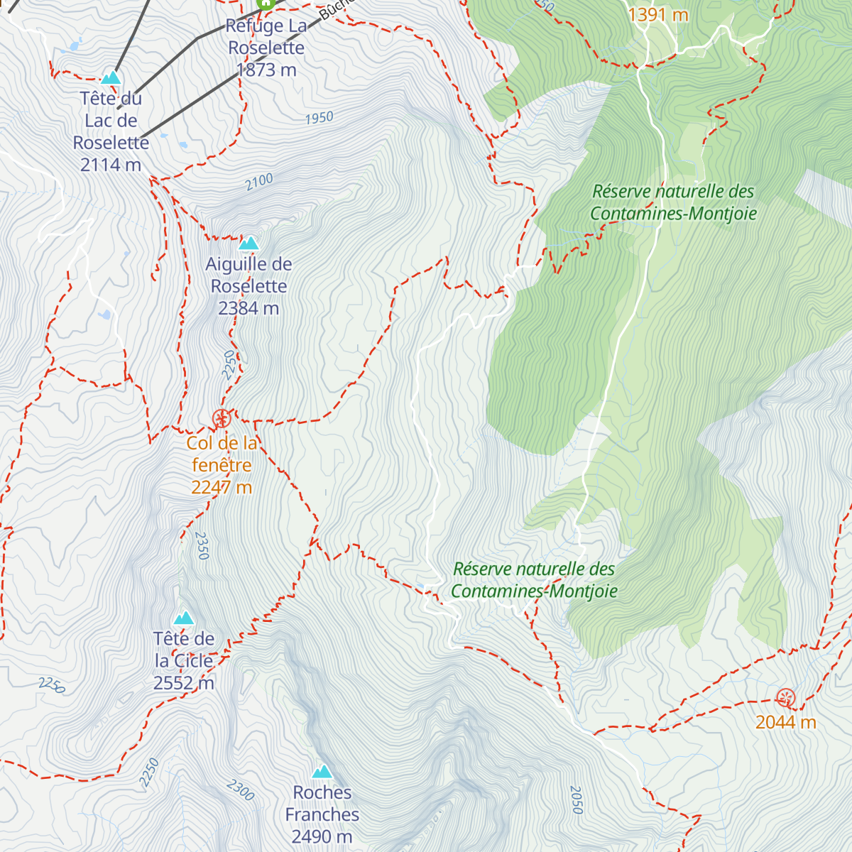 Refuge des prés map