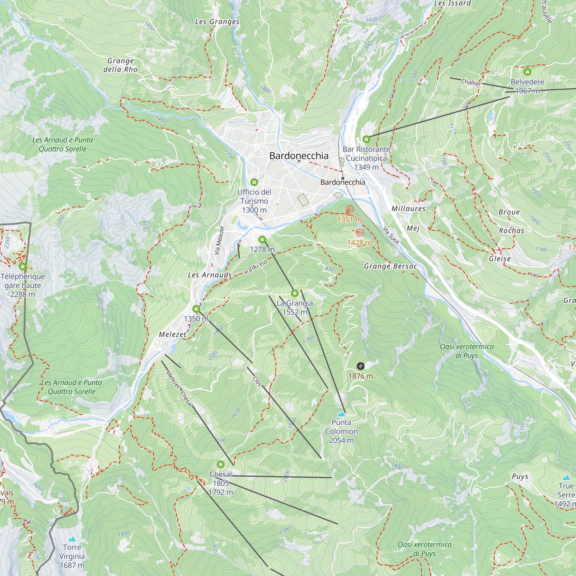 Pian del Sole map