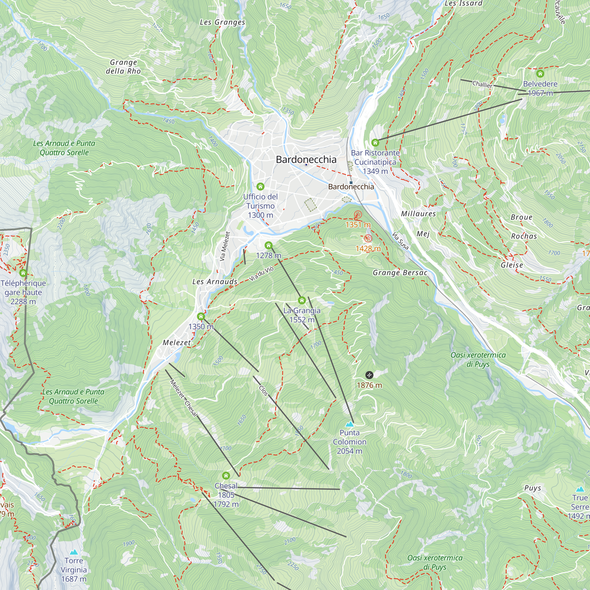 Pian del Sole map