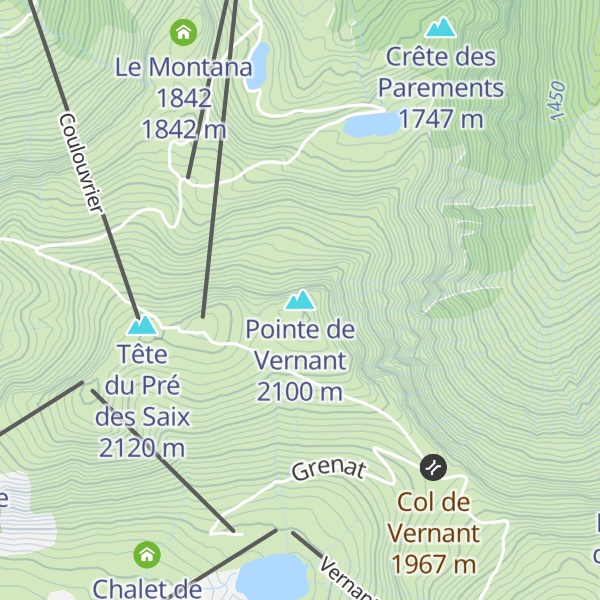 Map of Pointe de Vernant