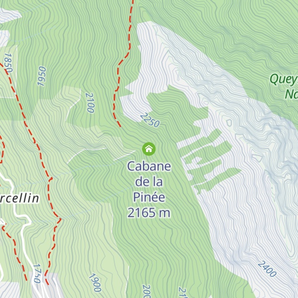 Map of Cabane de la Pinée