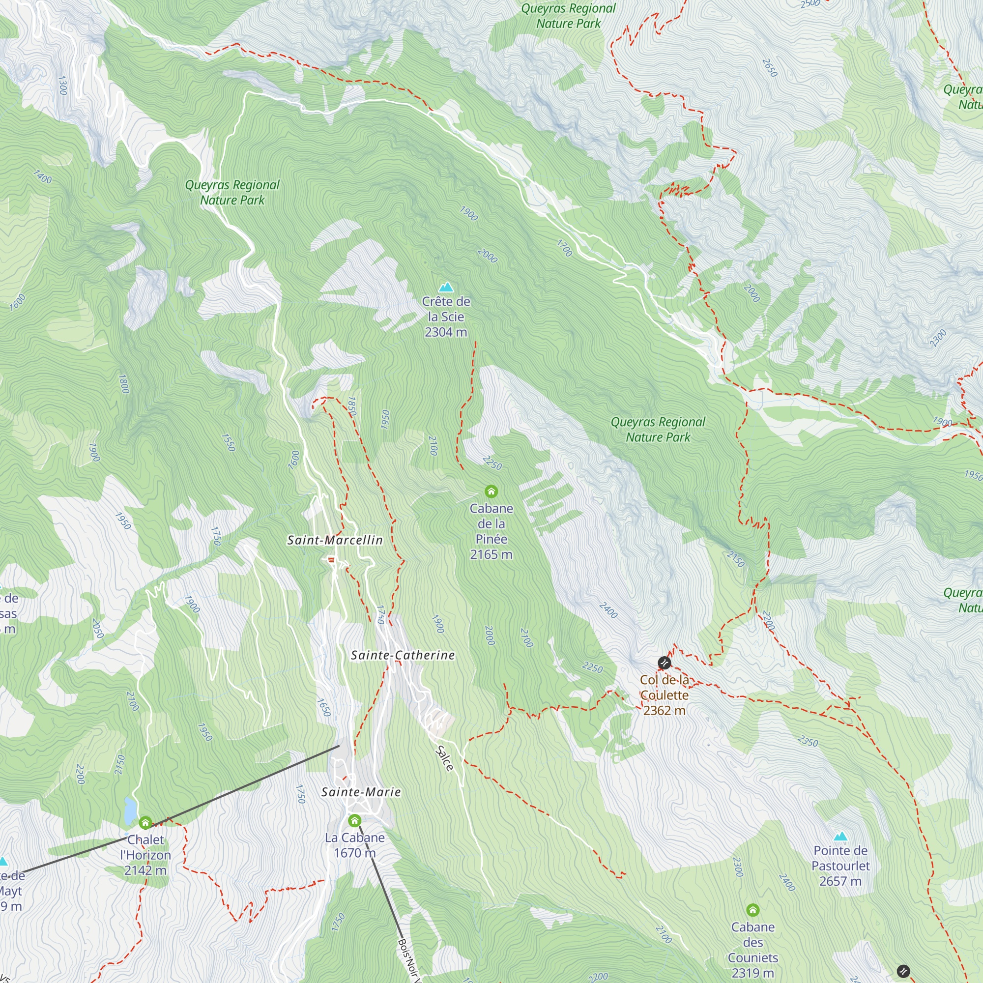 Cabane de la Pinée map