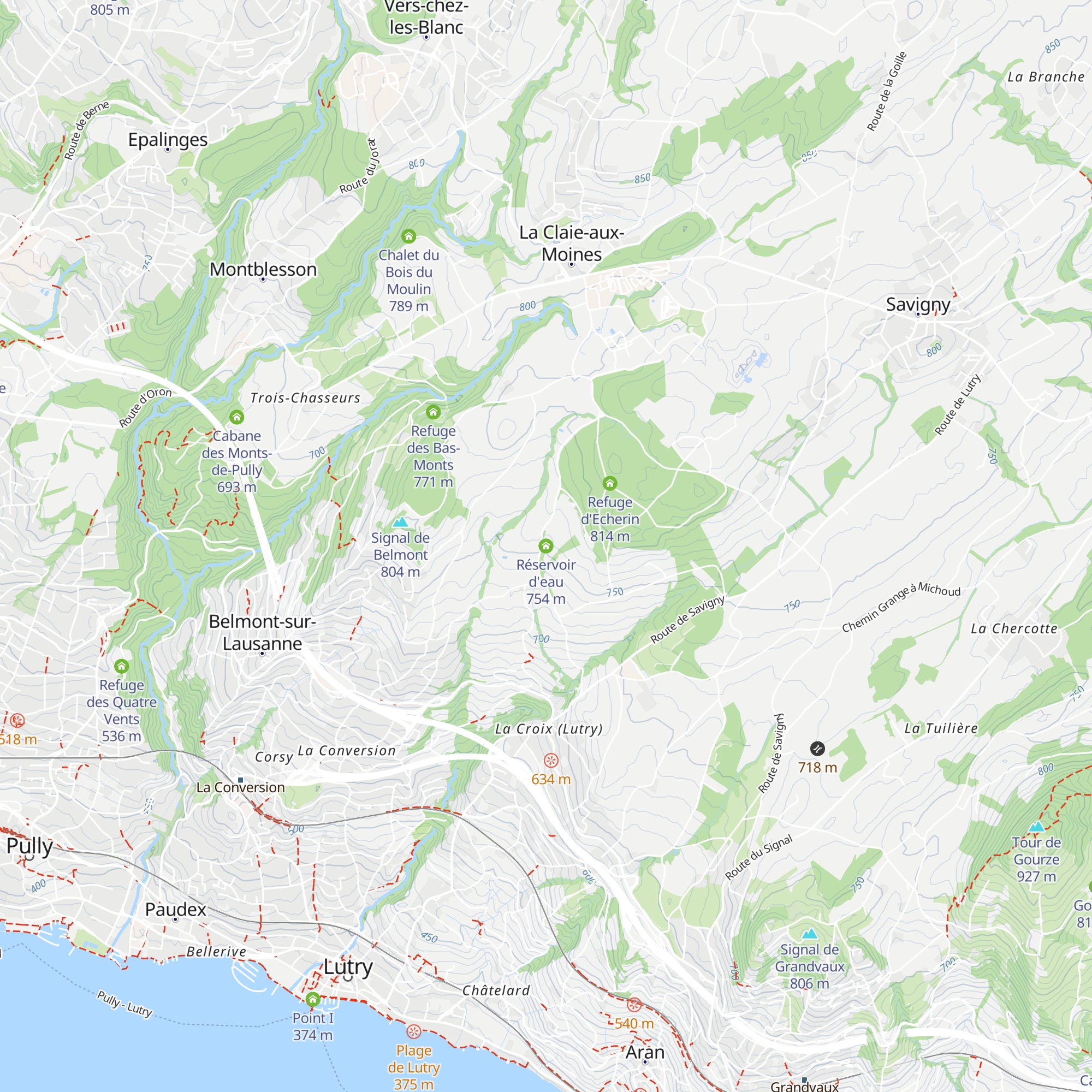 Réservoir d'eau map