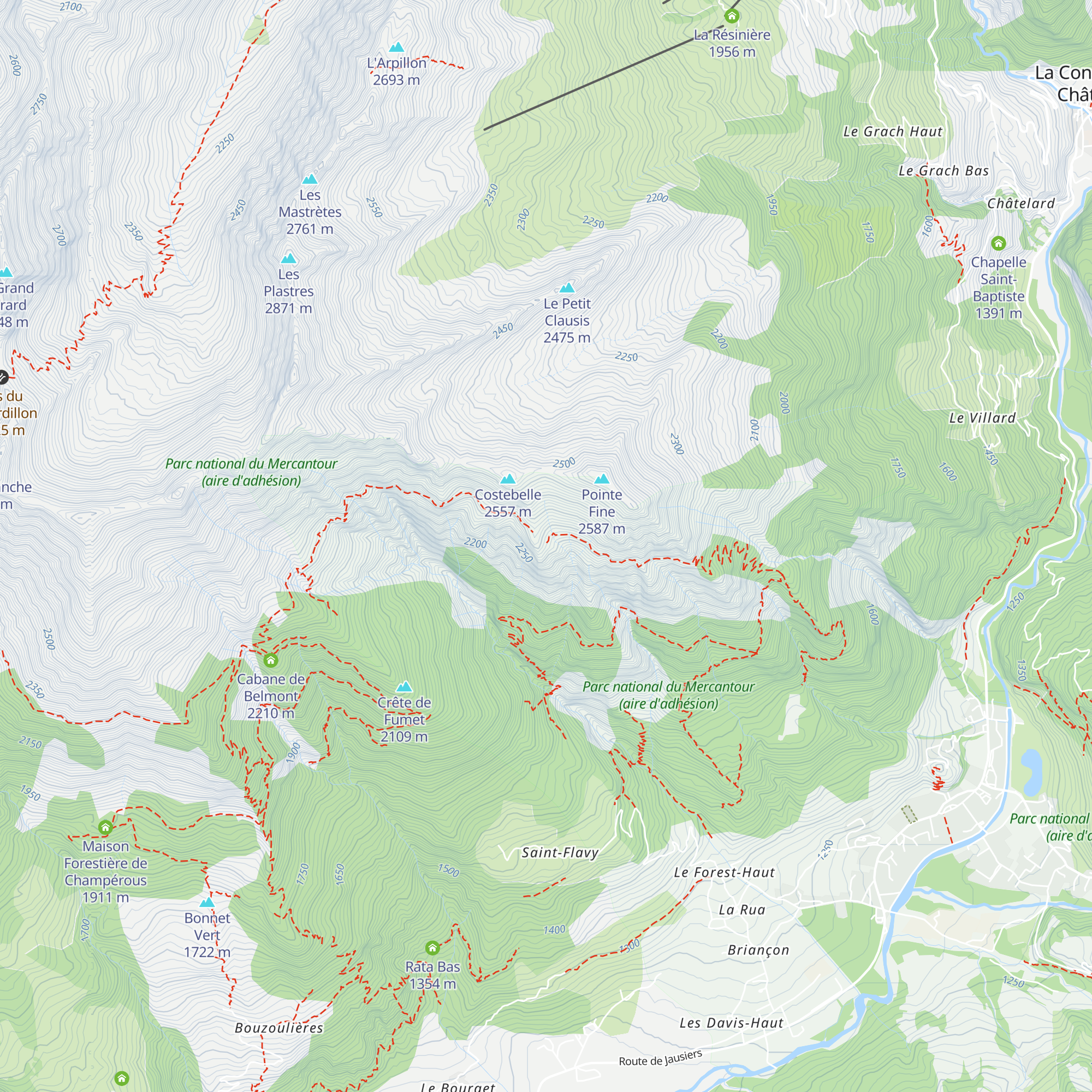 Cabane de Costebelle map