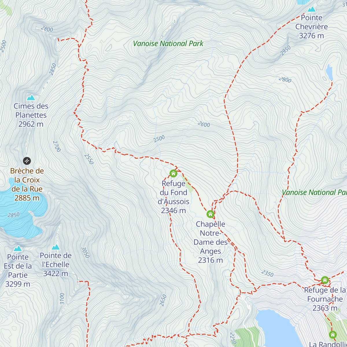 Refuge du Fond d'Aussois map