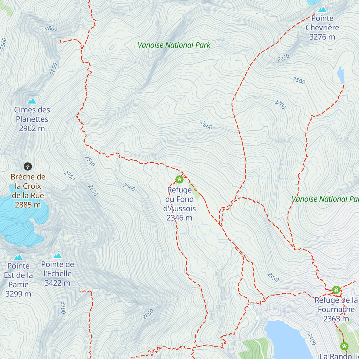 Refuge du Fond d'Aussois map