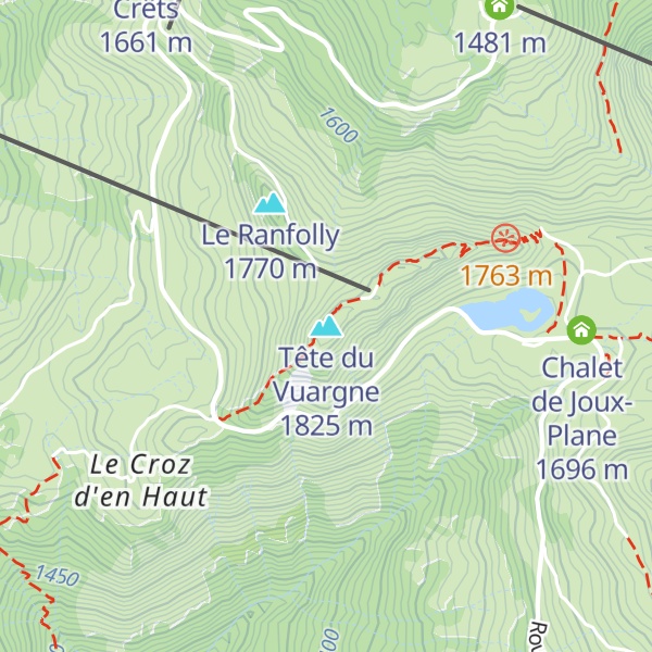 Map of Tête du Vuargne
