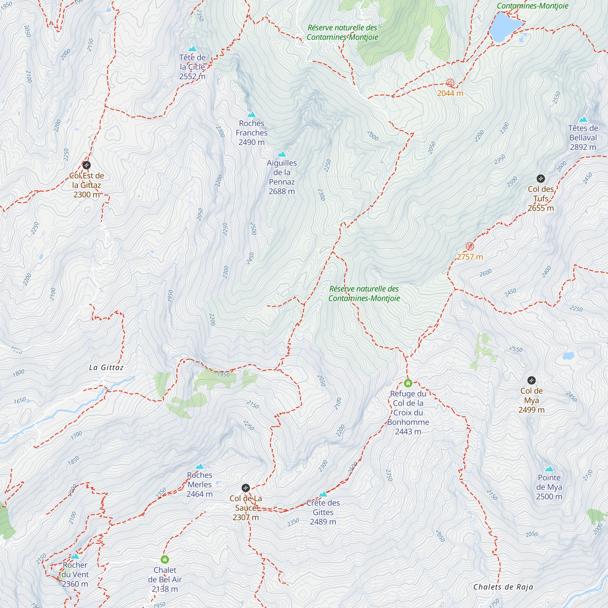 Les Cavets map