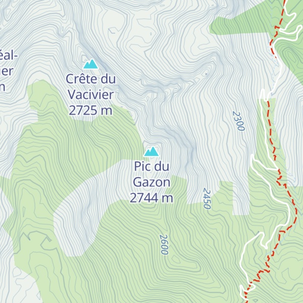 Map of Pic du Gazon