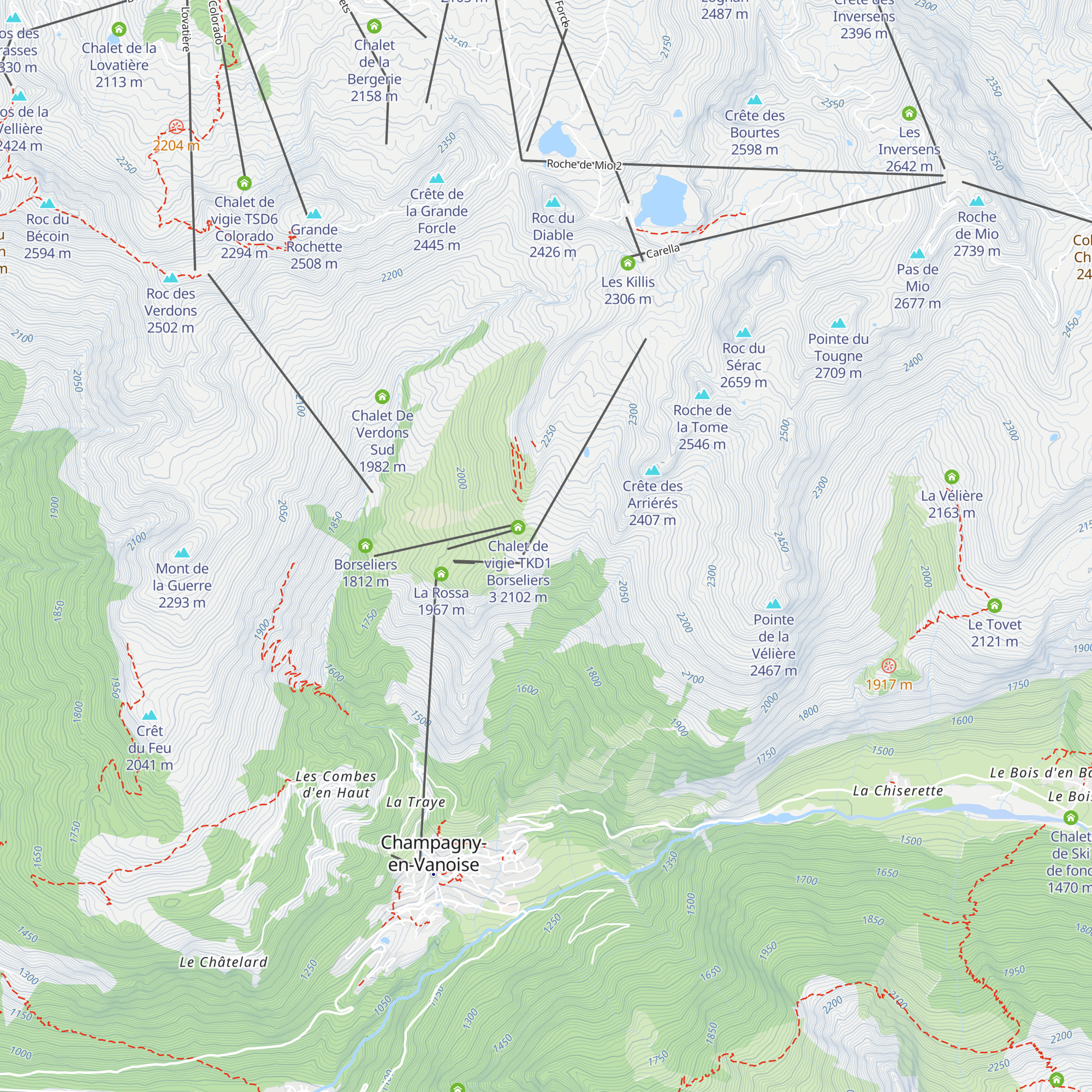 Le Roc des Blanchets map