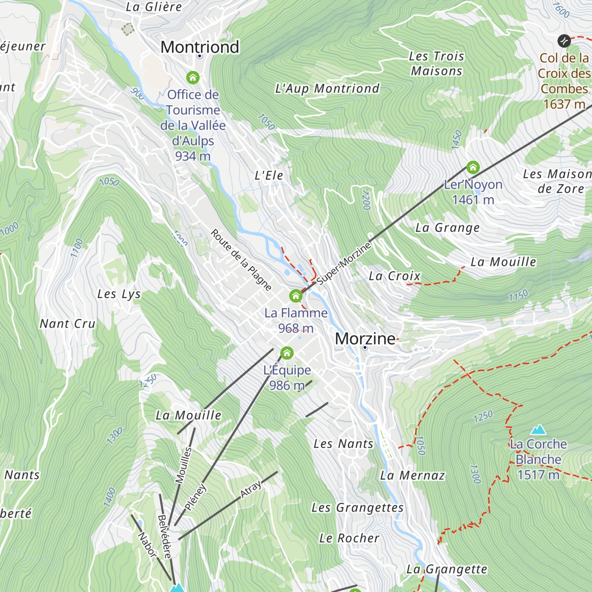 La Flamme map