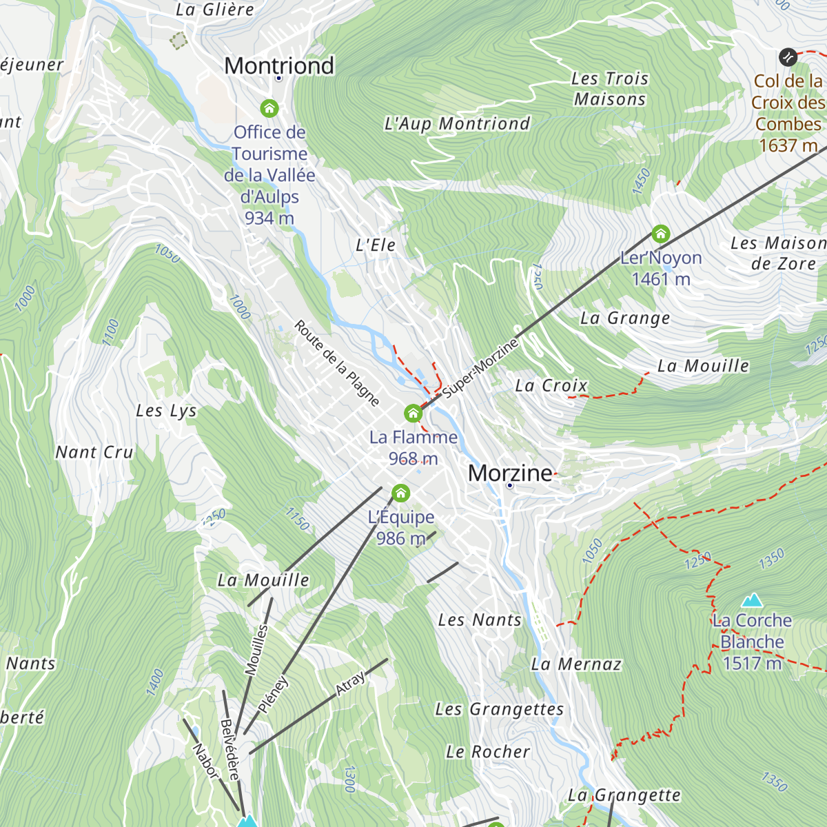 La Flamme map