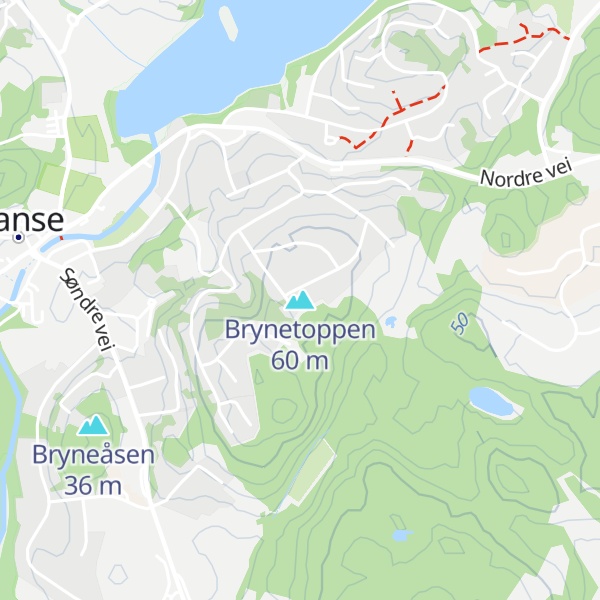 Map of Brynetoppen