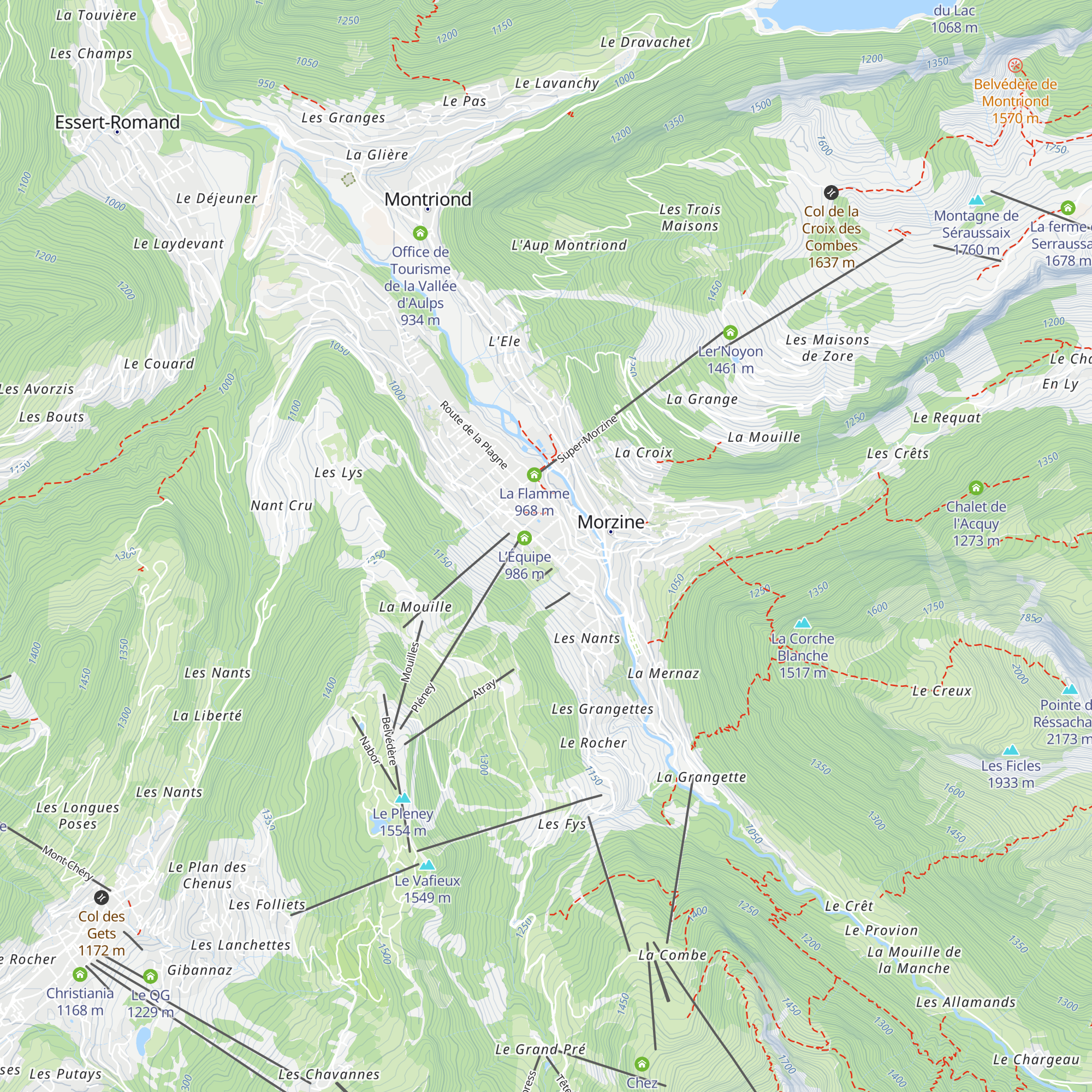 Bureau des Guides de Morzine-Avoriaz map