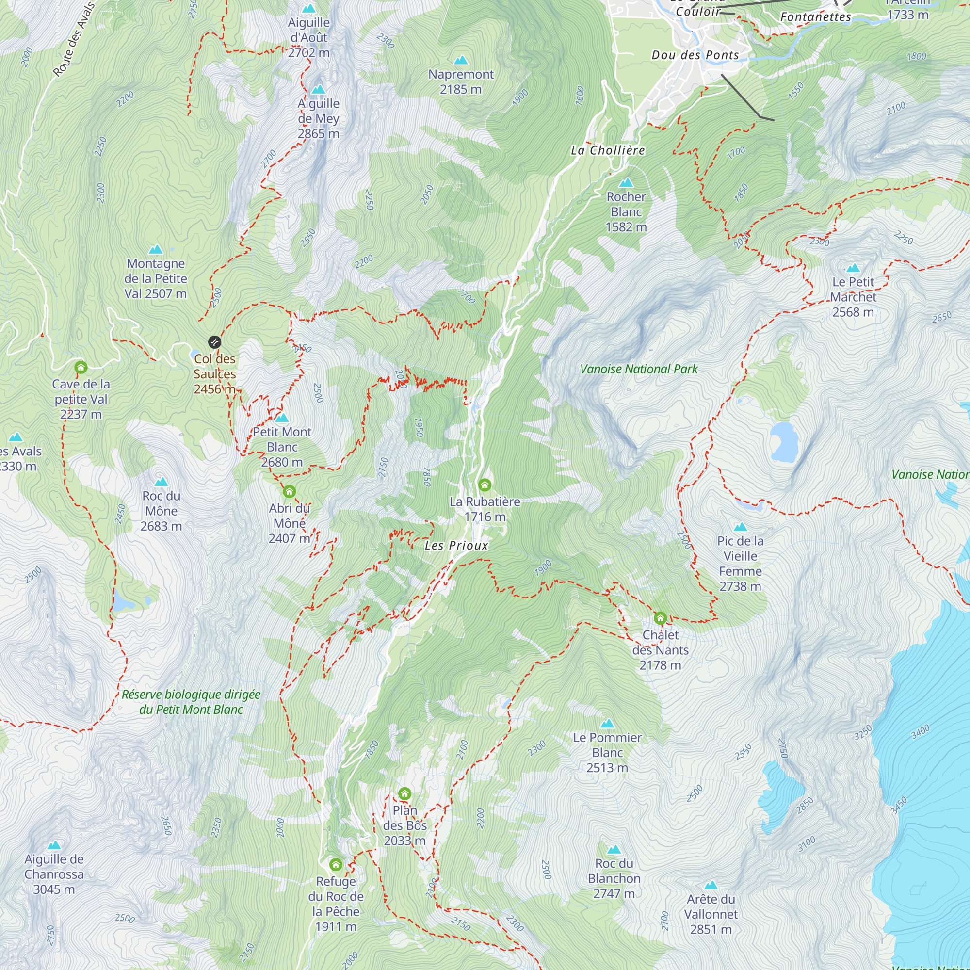 La Rubatière map