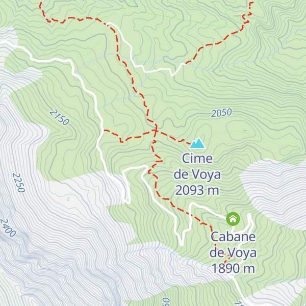 Map of Abri refuge de Voya