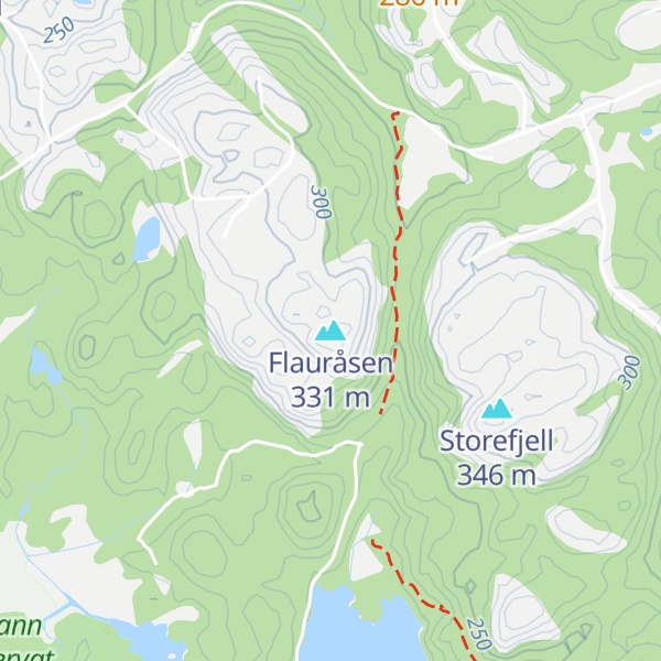 Map of Flauråsen