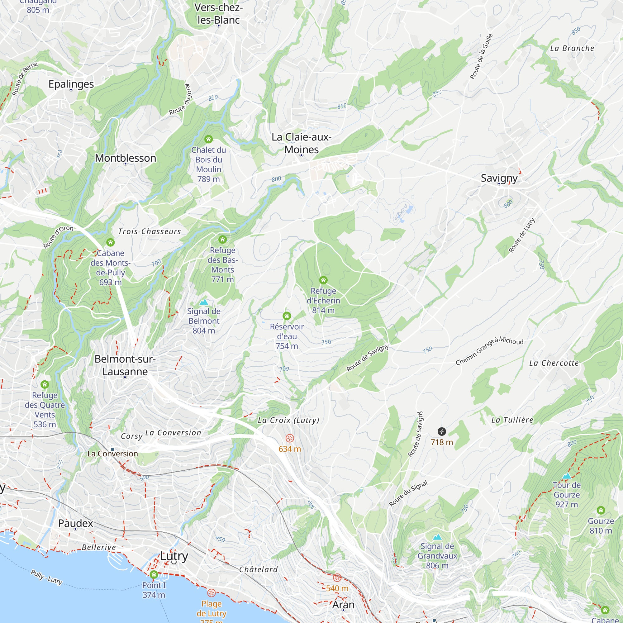 La Gantene map