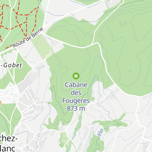 Map of Cabane des Fougères
