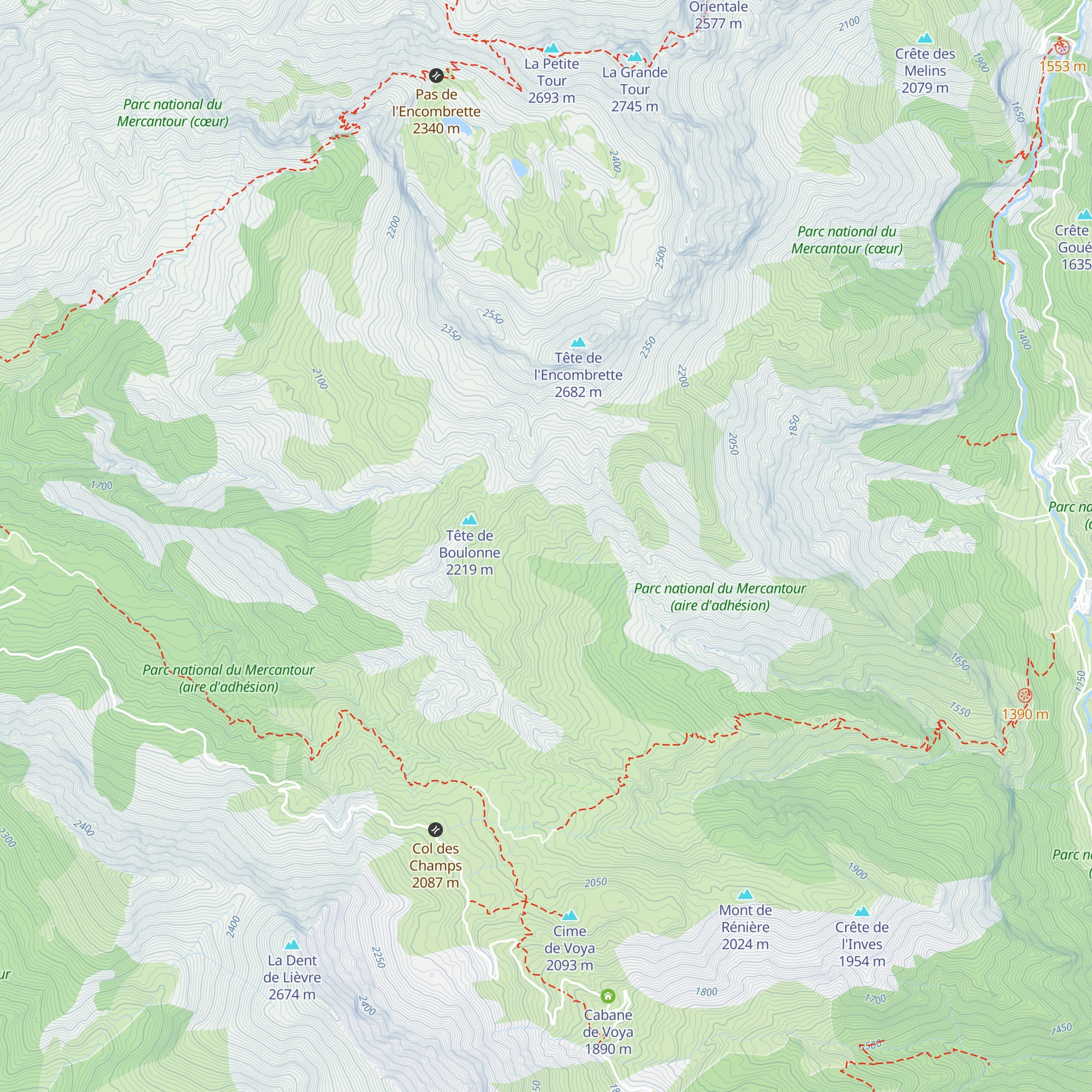 Cabane de Couosto map