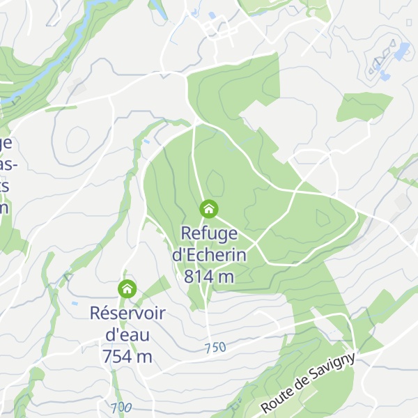Map of Refuge d'Echerin