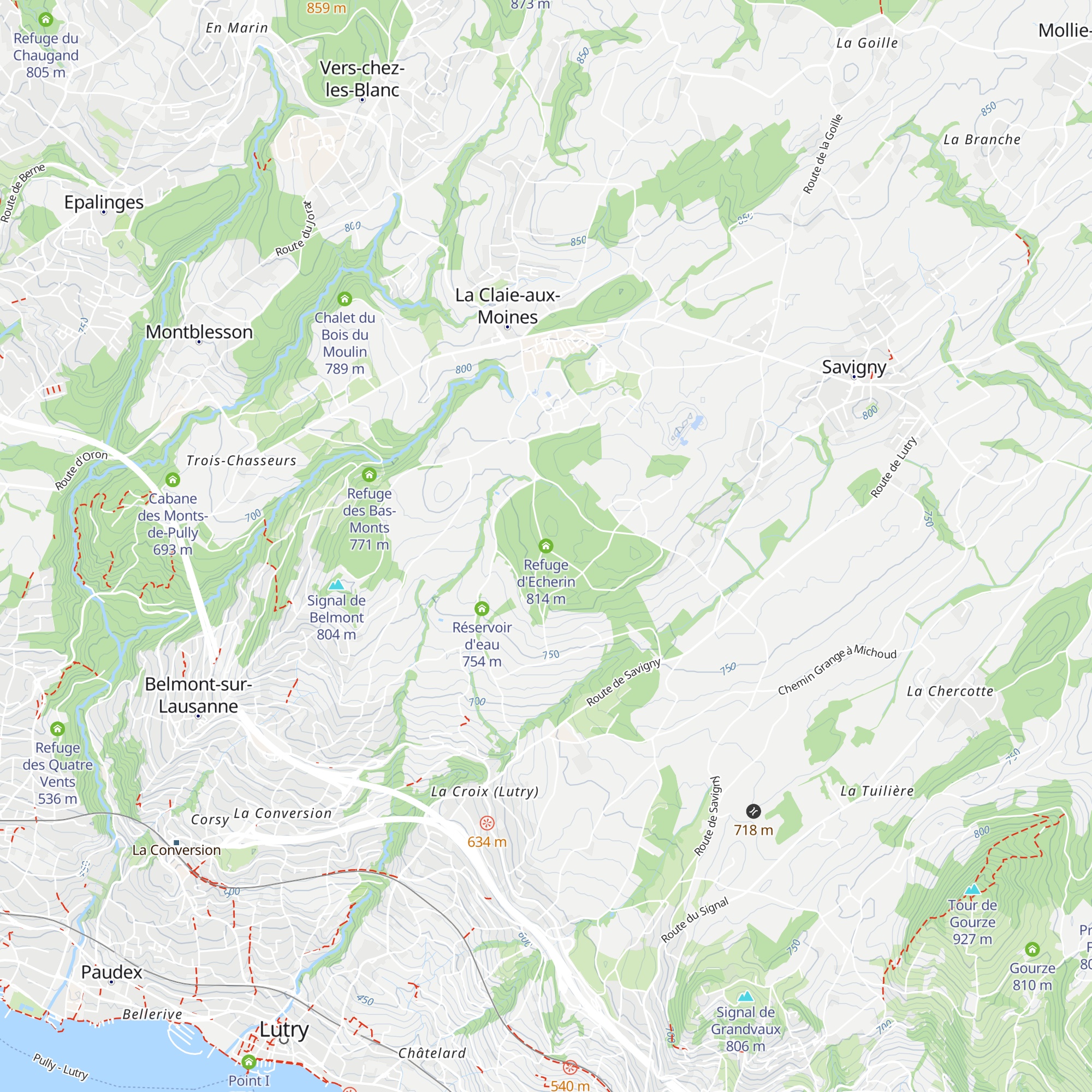 Refuge d'Echerin map