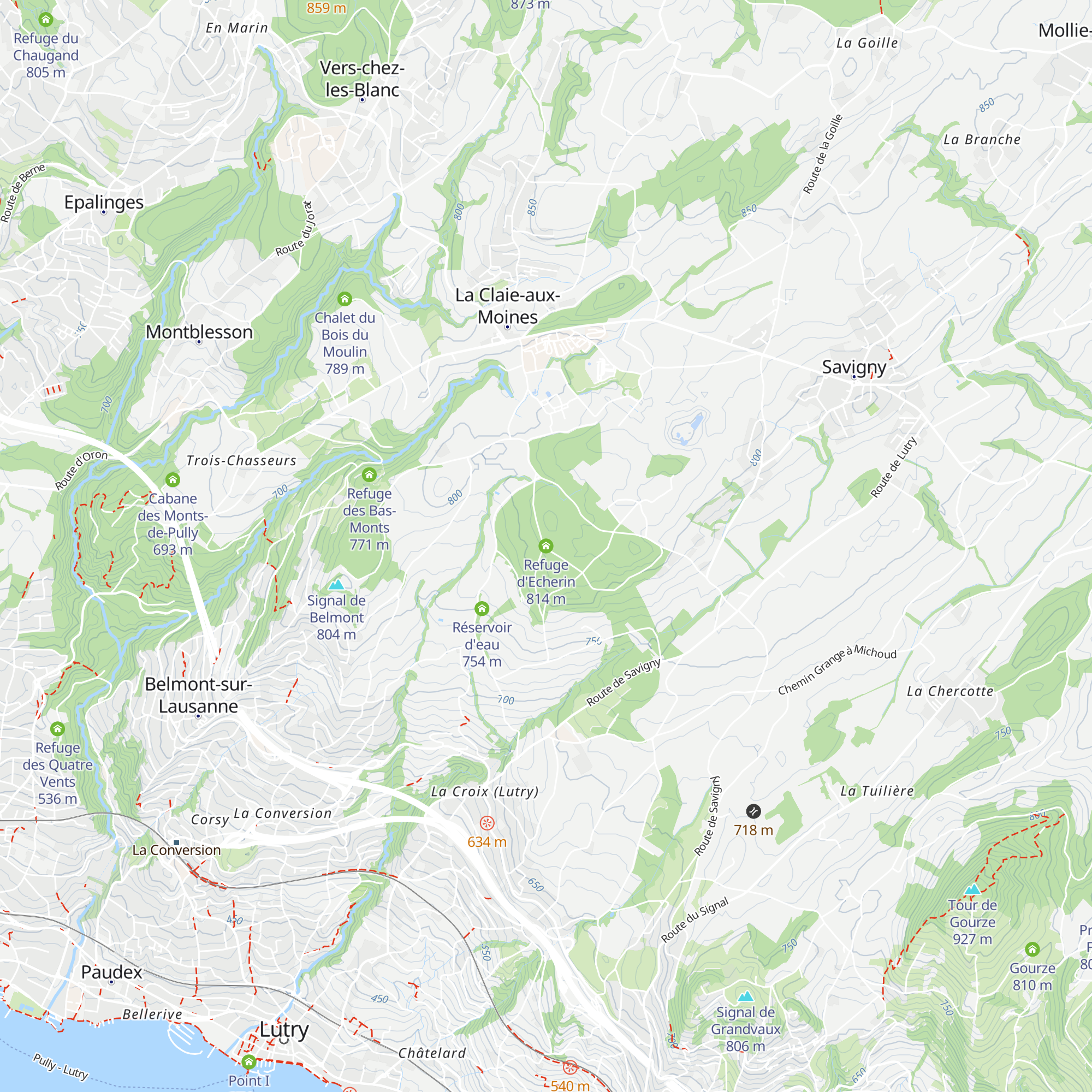 Refuge d'Echerin map