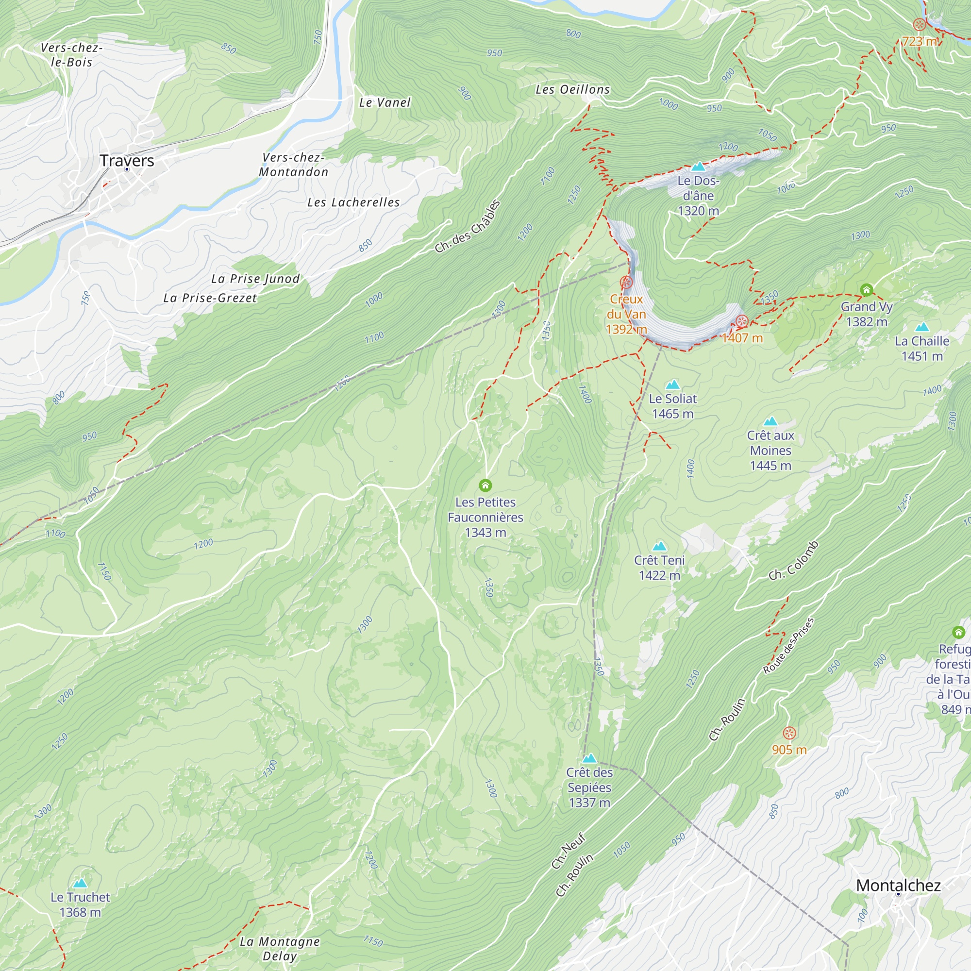 Les Petites Fauconnières map