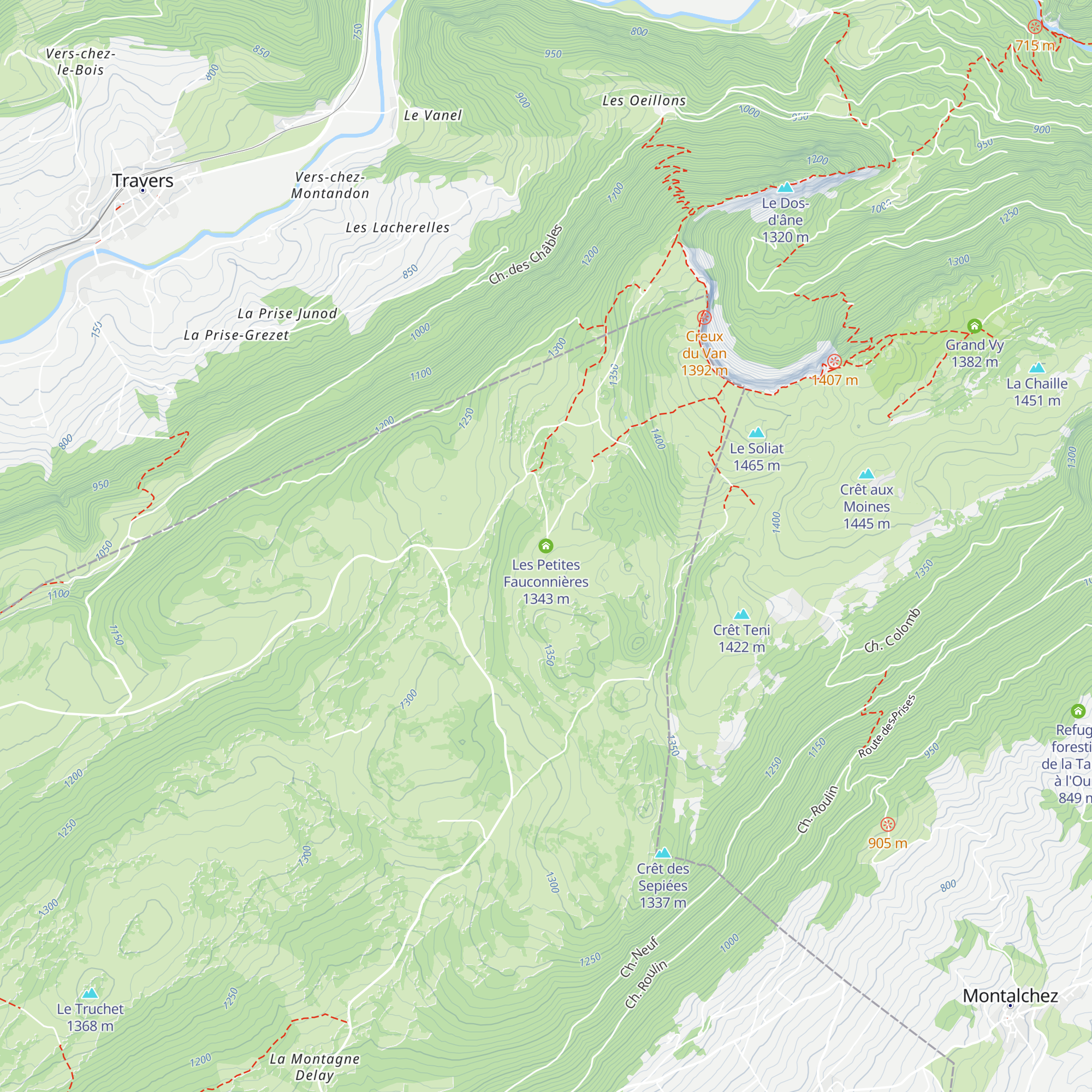 Les Petites Fauconnières map