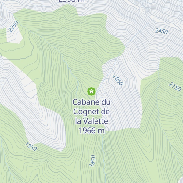 Map of Cabane du Cognet de la Valette