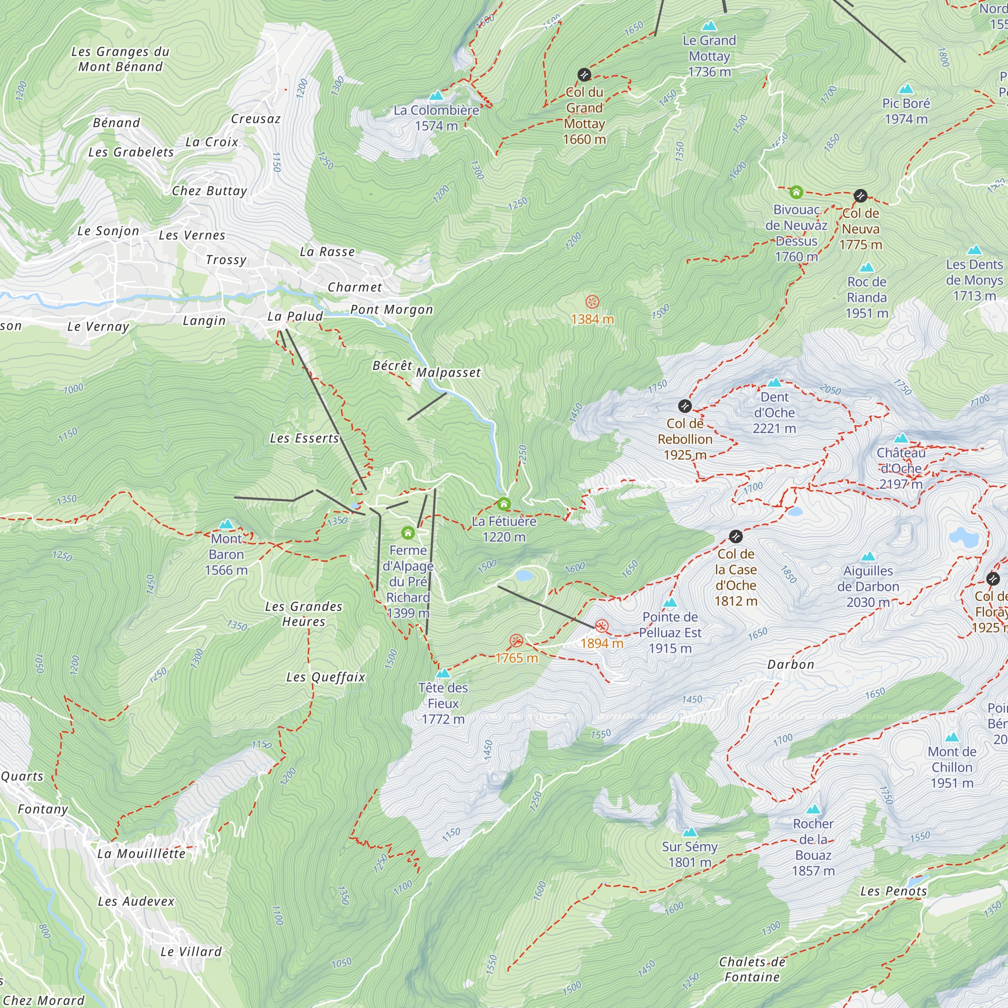 La Fétiuère map
