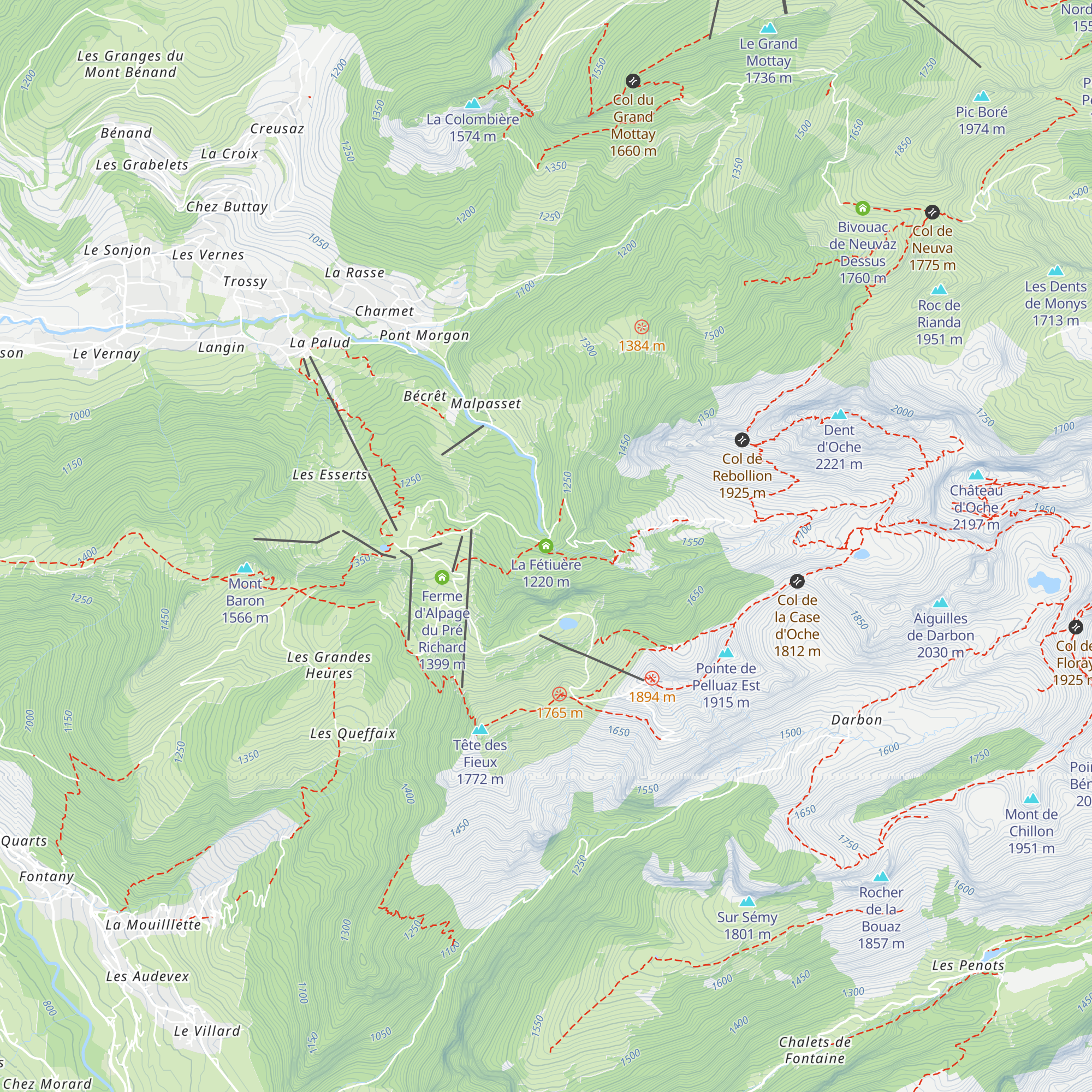 La Fétiuère map