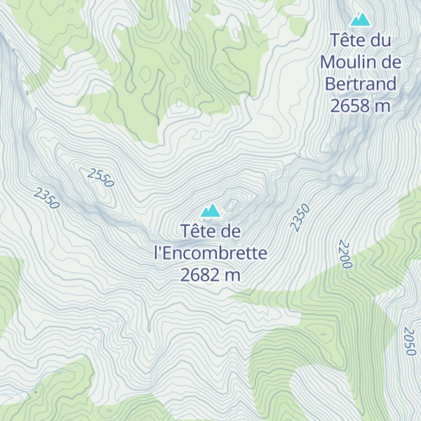 Map of Tête de l'Encombrette