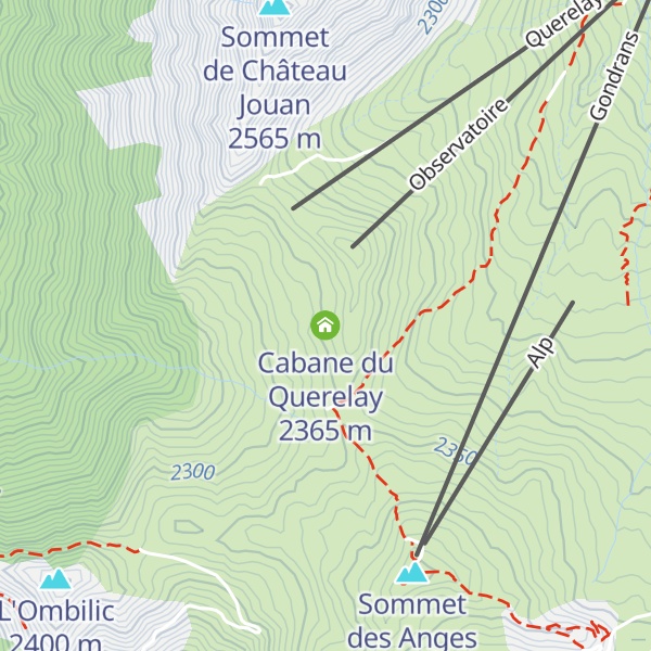 Map of Cabane du Querelay