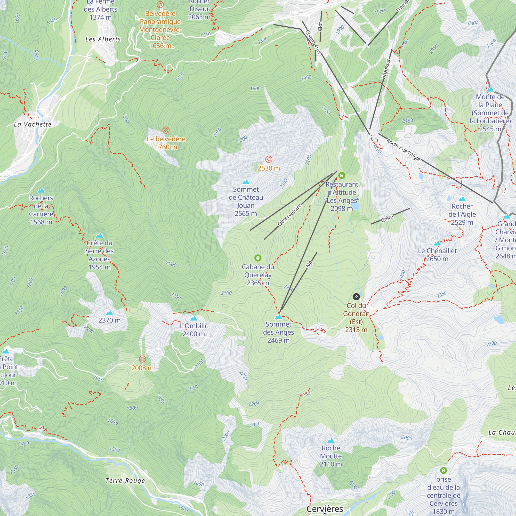 Cabane du Querelay map
