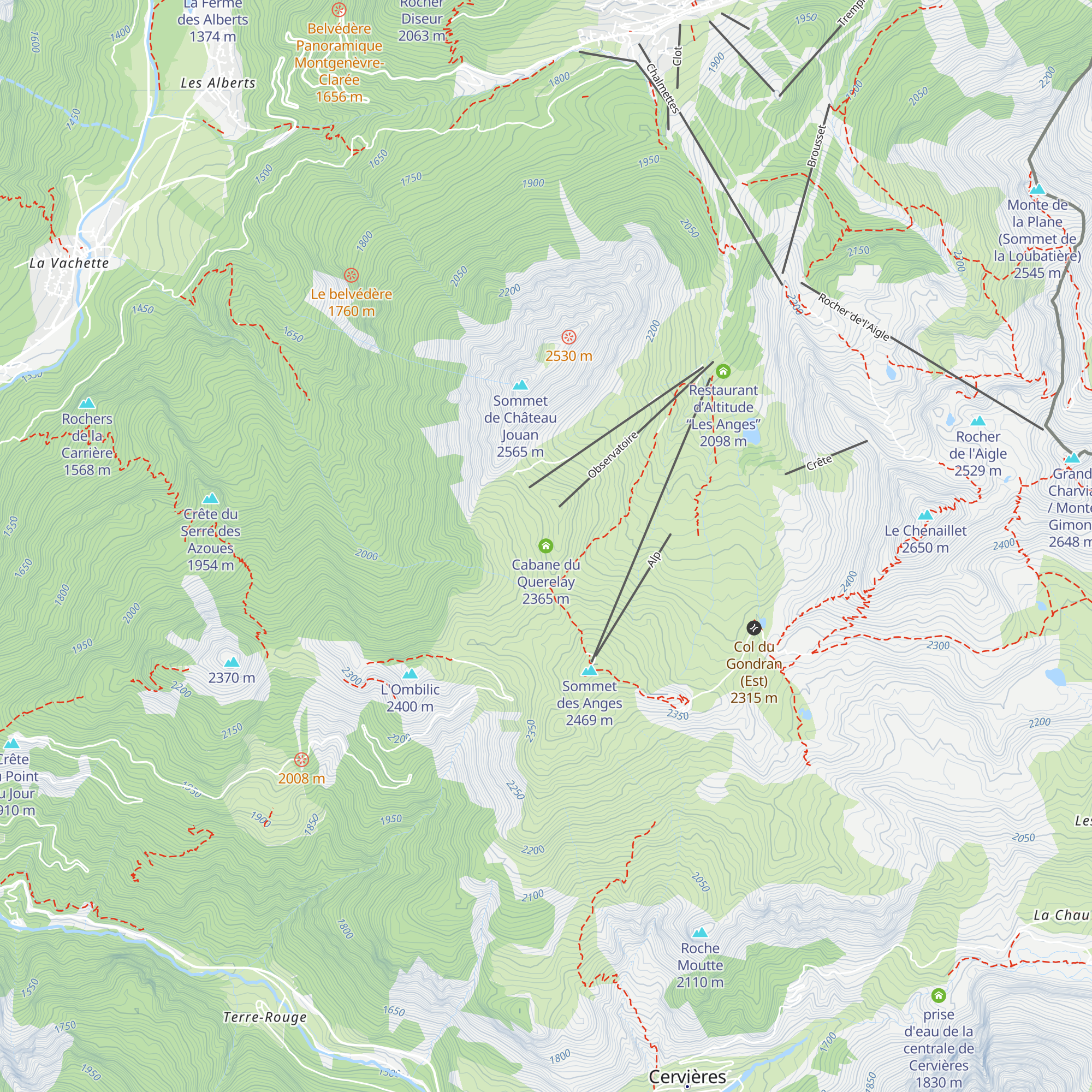 Cabane du Querelay map