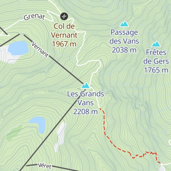 Map of Les Grands Vans