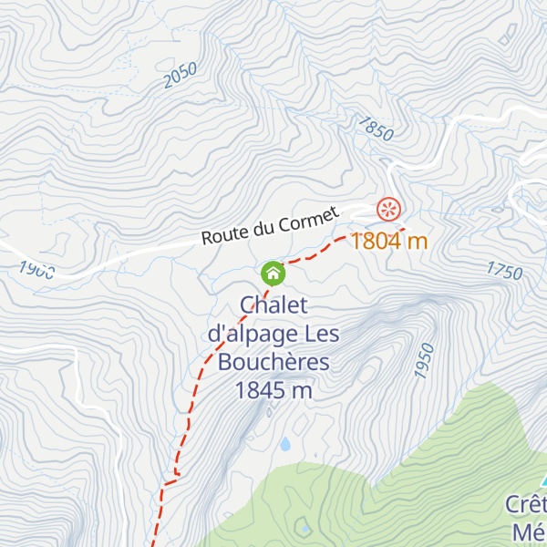 Map of Chalet d'alpage Les Bouchères