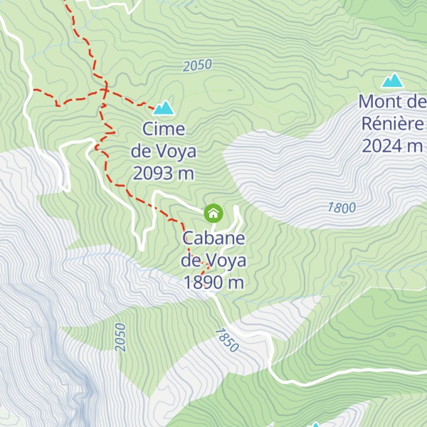 Map of Cabane de Voya