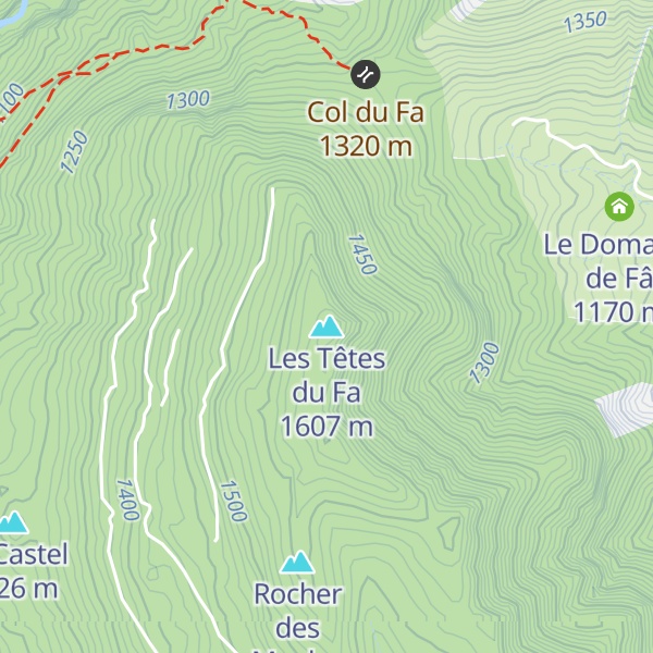 Map of Les Têtes du Fa
