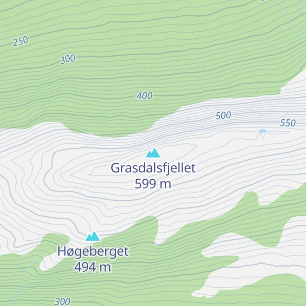 Map of Grasdalsfjellet