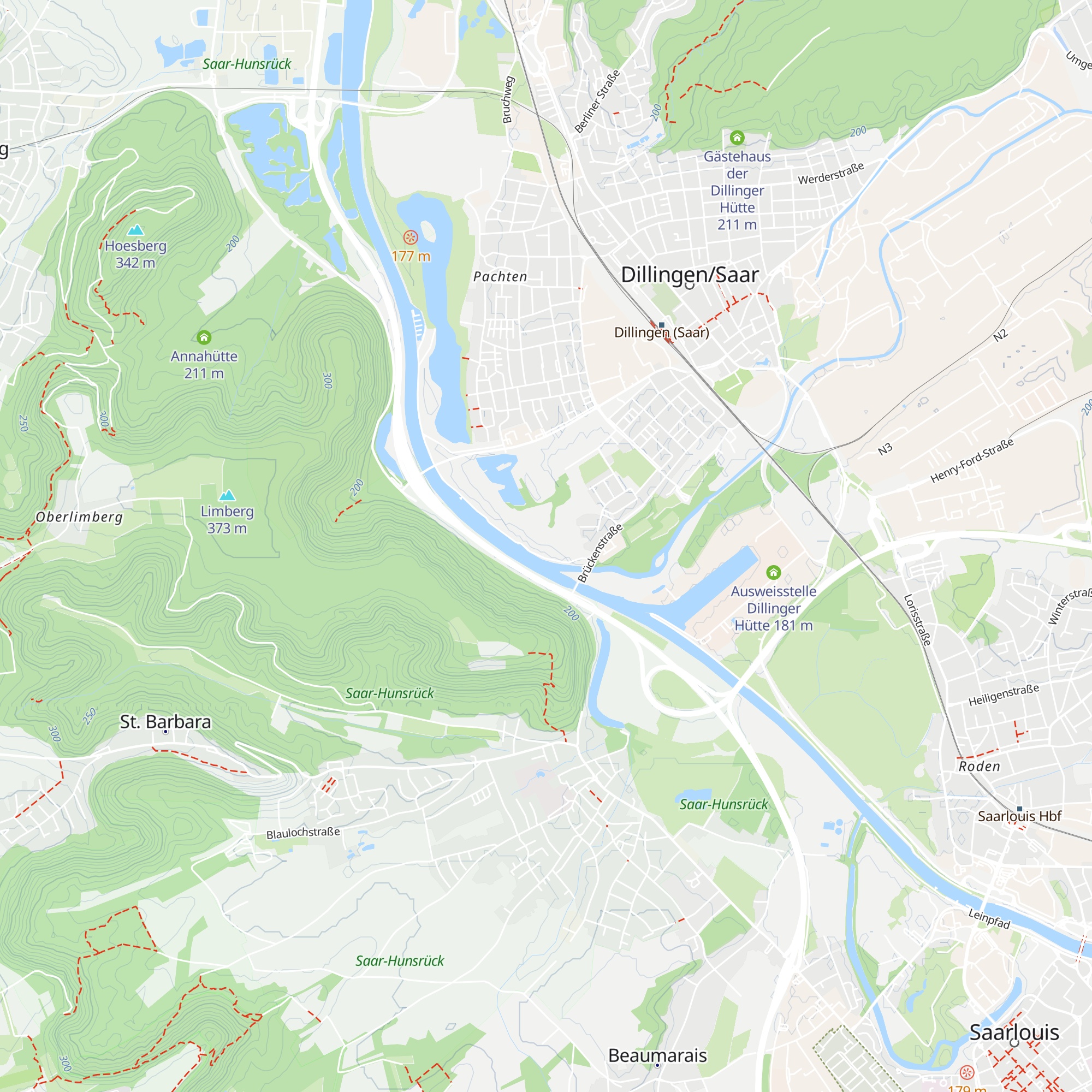 Almhütte Dillingen map